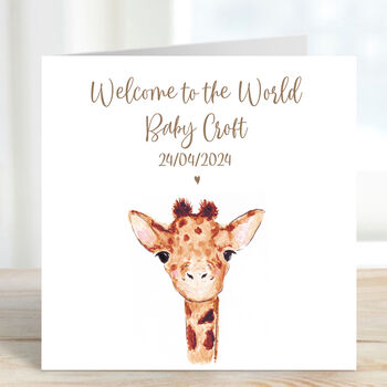 'Welcome To The World' Personalised New Baby Card, 4 of 5