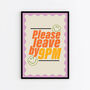Personalised 'Please Leave By 9pm' Quote Print, thumbnail 8 of 8