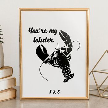 You're My Lobster Personalised Print Valentine's Gift, 2 of 6