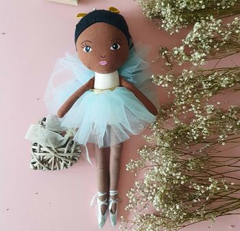 Handmade Ballerina Fabric Doll 39cm, 4 of 4