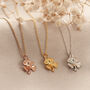Lucky Clover Necklace In Silver Gold Or Rose Gold, thumbnail 3 of 12