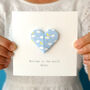 Personalised New Baby Origami Heart Card, thumbnail 4 of 4