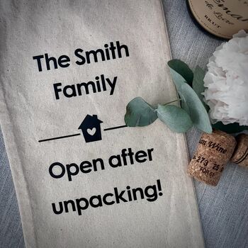 Open After Unpacking New Home Wine Bottle Bag, 3 of 3