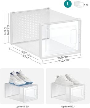 Pack Of Twelve Shoe Boxes Foldable Storage Organisers, 12 of 12
