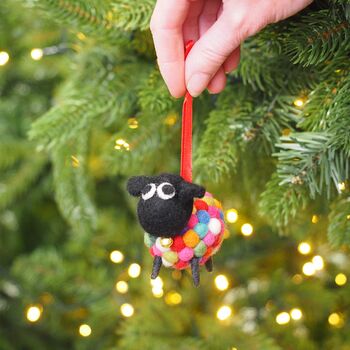Felt Sheep Ornament Christmas Decoration, 2 of 2