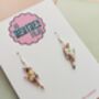 Small Iridescent Glitter Lightning Bolt Earrings / Cosmic Sparkle Jewellery Small Flash Dangles / Small Holographic Earrings Power Gift, thumbnail 3 of 5