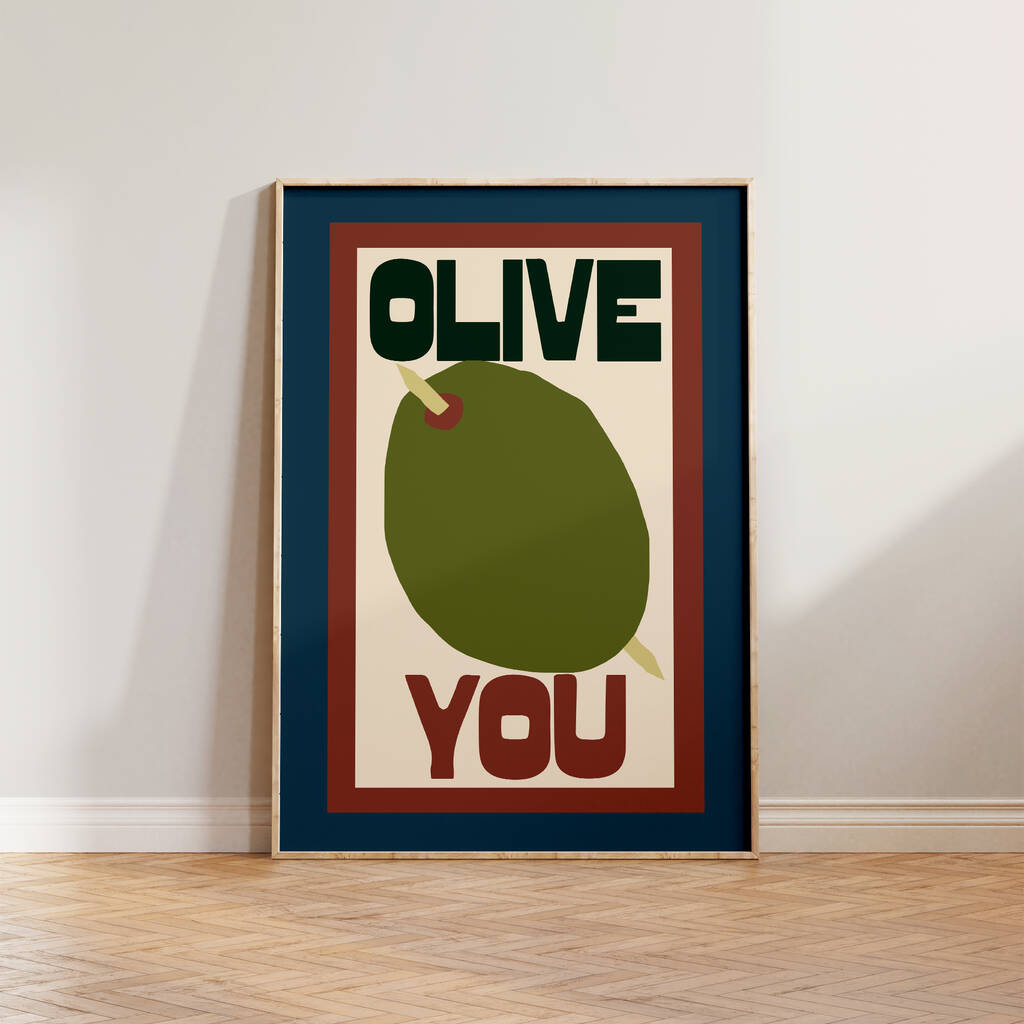 Olive You Kitchen Print, 1 of 10