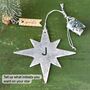 Personalised Silver Star Hanging Decoration, thumbnail 4 of 7