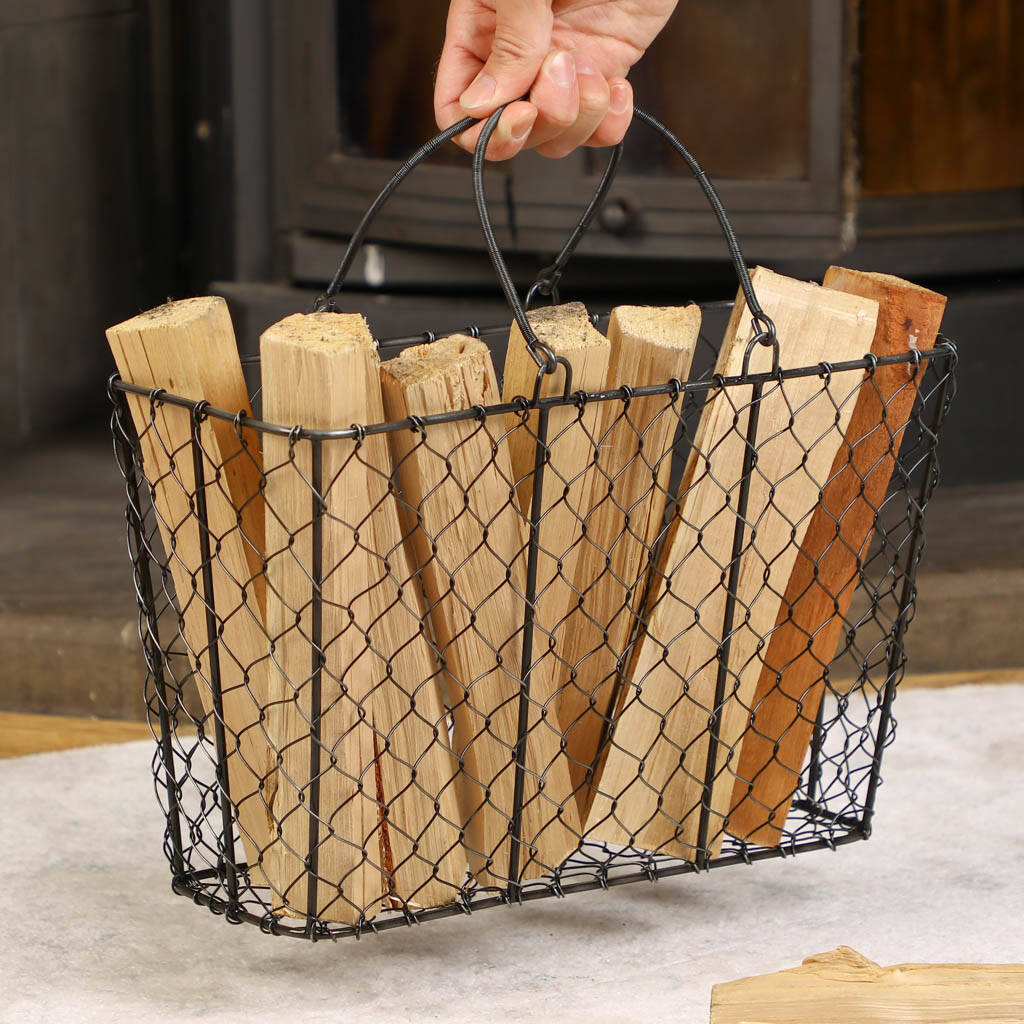 Handwoven Wire Kindling Basket, 1 of 7