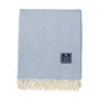 Kendal Long Supersoft Merino Wool Herringbone Blanket, thumbnail 2 of 12