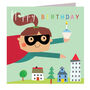 Superhero Birthday Girl Card, thumbnail 3 of 5