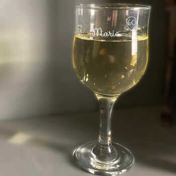 Personalised 60th Birthday Gift Balloon Wine Glass, 2 of 5
