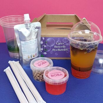 Personalised Butterfly Pea Bubble Tea Kit, 4 of 8