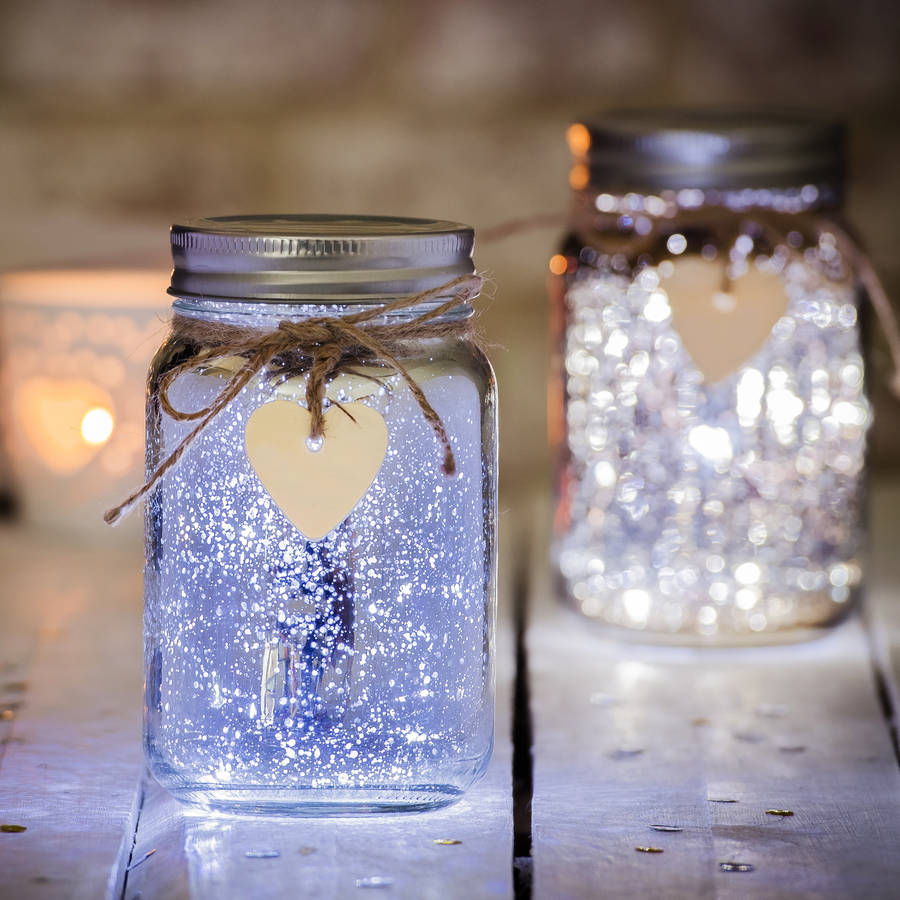 Sparkle Led Jam Jar Light By The Little Boys Room | notonthehighstreet.com