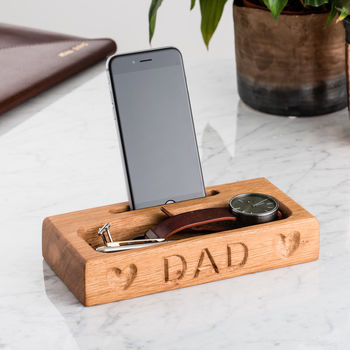 Personalised Wooden Desk Phone Holder, 3 of 4