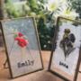 Personalised Birth Flower In A Frame Letter Box Gift, thumbnail 5 of 8