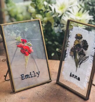 Personalised Birth Flower In A Frame Letter Box Gift, 5 of 8