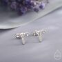Sterling Silver Female Anatomy Stud Earrings, thumbnail 1 of 12
