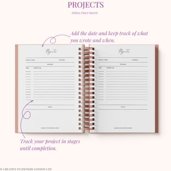 Personalised Luxury 2025 Weekly Diary| Planner| Lavender, 8 of 10