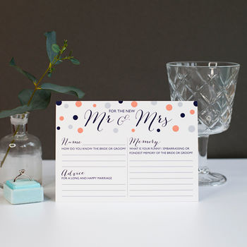 Mr. And Mrs. Wedding Advice Cards Packs Of Eight, 2 of 3