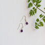 Amethyst Recycled Sterling Silver Earrings, thumbnail 3 of 6