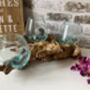 Triple Molten Glass Bowl On Teak Root, thumbnail 7 of 10
