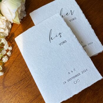 Vow Books Personalised Wedding Reading Cotton Cards, 12 of 12