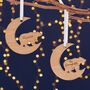 Starry Bear Wood Personalised Christmas Decoration, thumbnail 4 of 9