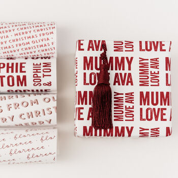 Christmas Letterpress Personalised Wrapping Paper, 4 of 4