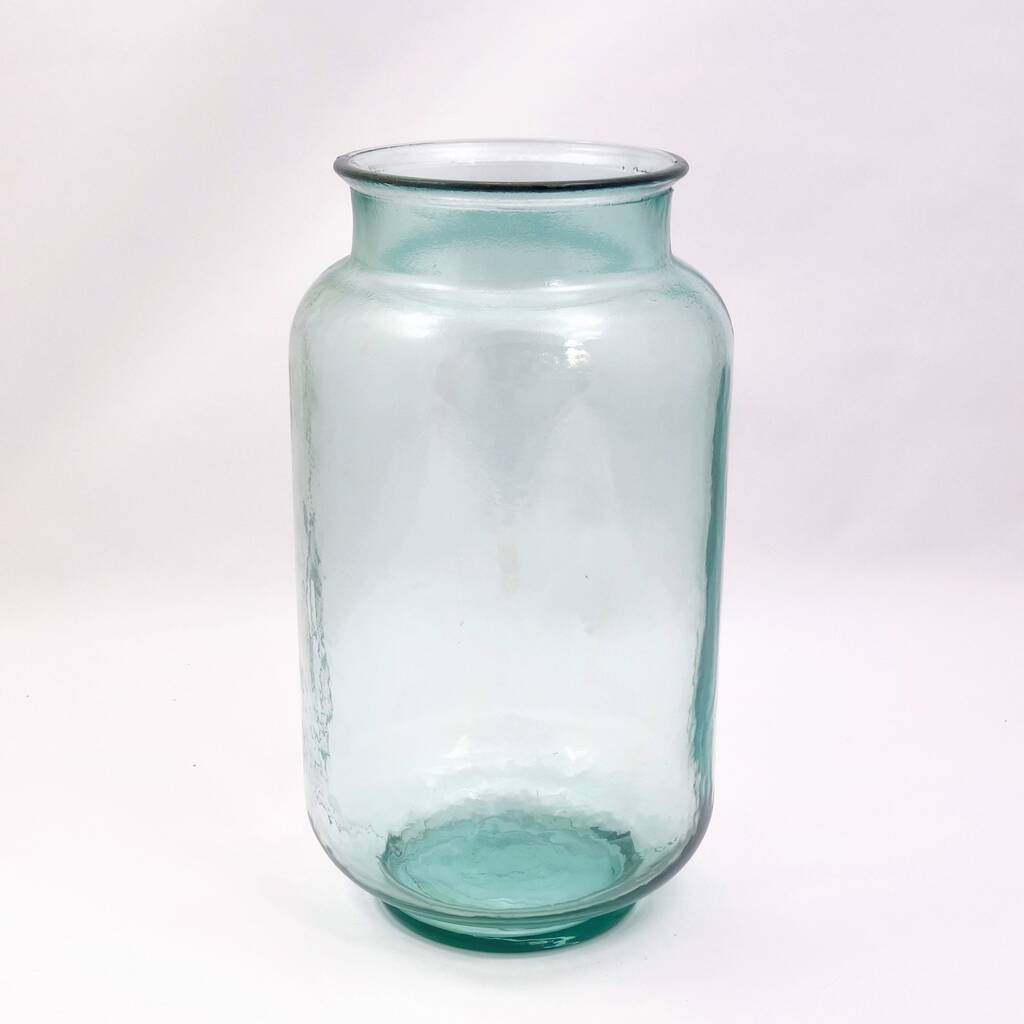 Recycled Glass Jars Hurricane Or Storage Cork Lids By The Recycled