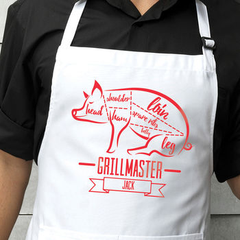 Personalised Pig 'Grill Master' Apron, 2 of 10