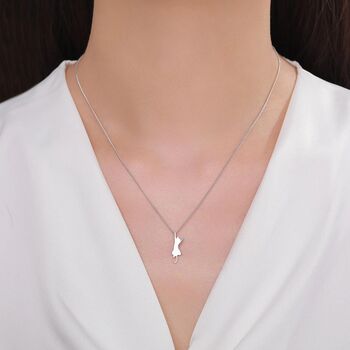 Sterling Silver Playful Cat Pendant Necklace, 2 of 12