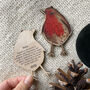 Christmas Robin Wooden Decoration Keepsake, thumbnail 2 of 4
