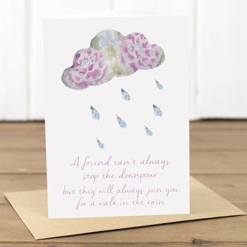 Sympathy 'Stop The Downpour' Friendship Card, 2 of 2