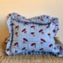 Cherry Print Gingham Cushion, thumbnail 4 of 4