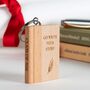 Personalised Graduation And Good Luck Gift Wooden Book Keyring, thumbnail 5 of 12