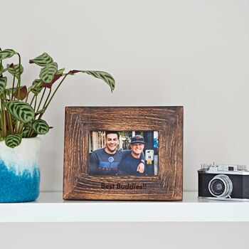 Personalised Handmade Natural Wooden Photo Frame, 2 of 12