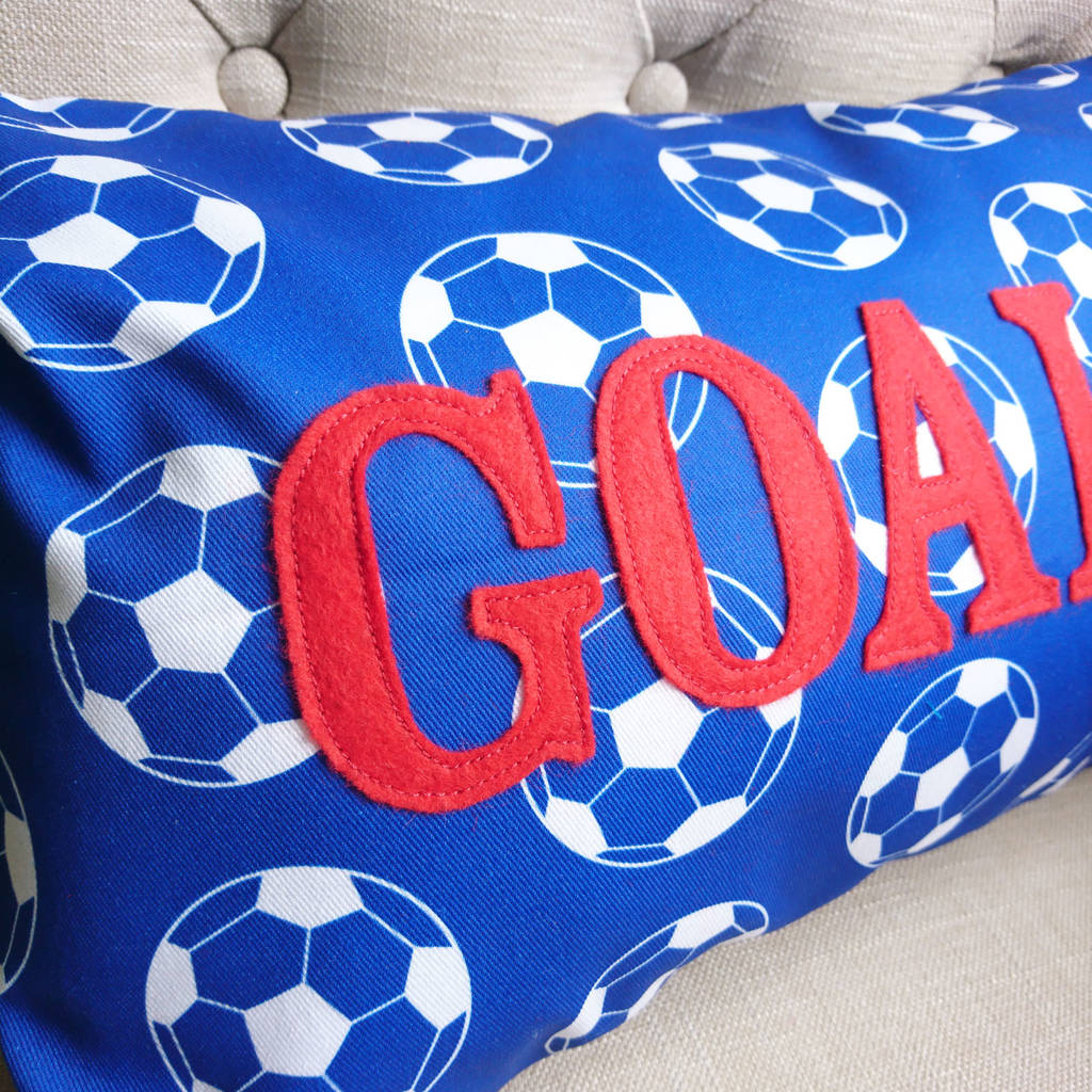 Personalised Football Cushion By Sweet Home | notonthehighstreet.com