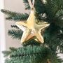 Gold Shiny Star Glass Christmas Bauble ~ Boxed, thumbnail 2 of 3