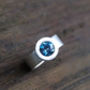 London Blue Topaz Silver Ring, thumbnail 2 of 4