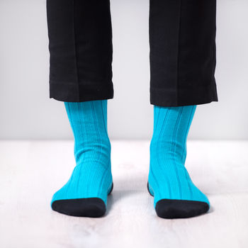 Luxury Mens Bright Contrast Socks, 5 of 7