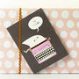 Mini Typewriter Greetings Card, thumbnail 1 of 5