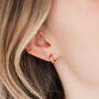 Olive Branch Huggie Earrings, thumbnail 4 of 7