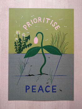 Prioritise Peace Print A4 Unframed, 2 of 6