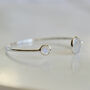 Sterling Silver And Chalcedony Bangle, thumbnail 3 of 4