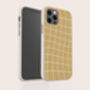 Yellow Wavy Check Biodegradable Phone Case, thumbnail 6 of 7