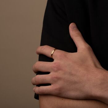 Initial Band Ring, Silver, Gold, Rose Gold, 12 of 12
