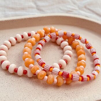 Blush Glass Bead Bracelet, 3 of 6