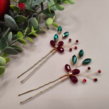 Christmas Hair Pin Set Of Two, 3 of 11