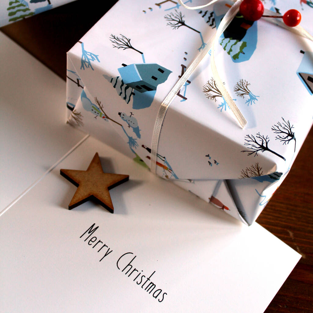 Dog Walkers In The Snow Christmas Card By Tamzin Harris